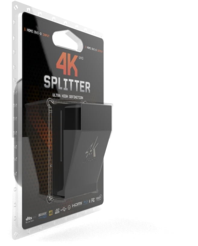 HDfury Splitter 4K UHD - Splitter HDMI de 1 entrada e 2 saídas