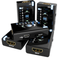 Cinco Dr HDMI de diferentes ângulos com entrada e saída HDMI, porta Mini-USB e interruptor HEAC/ARC