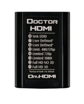 Legenda dos bancos do Dr HDMI, do 1 Full HD 3D ao 8 Sink EDID
